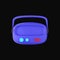 3D Render Of Violet Color Radio Icon Against Black