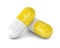 3d render of vitamin C pills over white