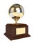 3d render of volleyball trophy over white