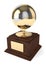 3d render of volleyball trophy over white