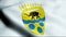 3D Render Waving Gabon Province Flag of Moyen Ogooue