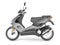 3d render on white background gray scooter