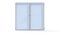 3d render window frame on white background