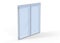 3d render window frame on white background