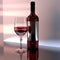 3d Render Wine Bottle With Emphasis On Light And Shadow