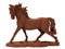 3D render - wooden horse sculpture