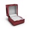 3d render of wooden lacquered gift box for rings insulated on w