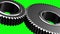 3d rendered animation of rotating gears on green screen