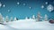 A 3D-rendered background of a snowy setting for a Christmas photograph.