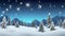 A 3D-rendered background of a snowy setting for a Christmas photograph.
