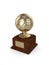 3d rendered basketball trophy on white