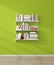 3d rendered bookshelves