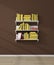 3d rendered bookshelves