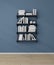 3d rendered bookshelves.