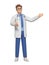 3D rendered cartoon doctor character