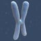 3d rendered chromosome close up view