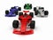 3D rendered Concept formula Cars