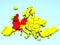 3D rendered Europe map in two colors
