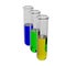 3d Rendered Flask, Lab Test Tube with Green Liquid