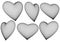 3d rendered hearts - vector