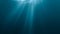 3D rendered illustration of light rays undersea