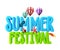 3D Rendered Illustration of Summer Festival Word Title