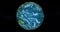 3d rendered photo realistic earth planet. Beautiful green earth planet with colorful galaxy or nebula. front view of the earth fro