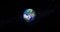 3d rendered photo realistic earth planet. Beautiful green earth planet with colorful galaxy or nebula. front view of the earth fro