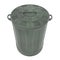 3D rendered plastic garbage can.