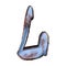 3D rendered rusty letter.Metallic custom font.