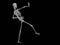 3D rendered skeleton in funny pose