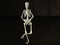 3D rendered skeleton hiding genitals