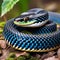 3D rendered snake illustration in woods generative ai