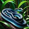 3D rendered snake illustration in woods generative ai