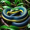 3D rendered snake illustration in woods generative ai