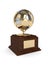 3d rendered soccer ball trophy on white