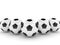 3d rendered soccer balls isolated over white