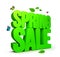 3D Rendered Spring Sale Word with Clipping Paths