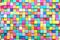 3D rendering abstract background of multi-colored cubes