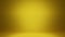 3d rendering abstract background. Smooth yellow golden with black vignette studio