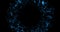 3D rendering, abstract cosmic explosion shockwave blue energy on black background,