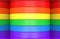 3d rendering. alternate rainbow colorful lgbt curve panel design banner wall background