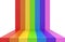 3d rendering. alternate rainbow colorful lgbt stage bars on gray background
