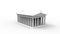 3d rendering of an anchient greek temple isolated in white studio background