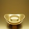 3D rendering ancient chinese gold on gold background