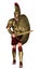 3D Rendering Ancient Greek Soldier on White