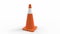 3d rendering animation of a traffic cone isolated in studio background