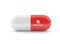 3d rendering of B2 vitamin pill over white