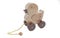 3d rendering baby toy stroller duckling wooden