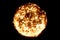 3D rendering, ball of flame fire in black background, dangerous flame